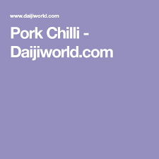 Pork Chilli Daijiworld Com How To Cook Pork Chilli Recipes Pork
