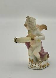 Combines with yellow, white, fulvous, green, blue, black. Figurines Antique German Porcelain 8 Vatican