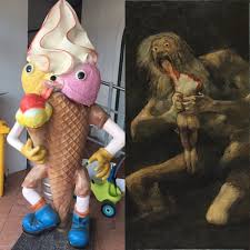 He depicted saturn devouring his son in his dining room. Saturn Devouring His Son Francisco Goya 1823 9gag