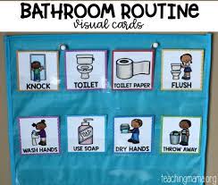Bathroom Routine Visual Cards Routine Cards Montessori Toddler Activities Classroom Routines