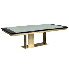Don't hesitate to buy it now! Carrocel Custom Modern Glass Top Dining Table With Brass Base For Sale At 1stdibs