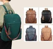 Amazon.com: FADEON Leather Laptop Backpack for Women ...