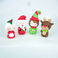 Edible Christmas Cake Toppers Sweet Christmas Cupcake Toppers Sugarpaste Father Christmas Mrs Christmas Cake Designs Christmas Cake Christmas Cake Topper
