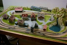 Layouts Can Be As Simple As A 4x8 Plywood Board Model Train Table N Scale Model Trains Train Layouts