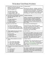 Among these were the spu. Presidents Trivia 25 Multiple Choice Questions And Answers Tpt