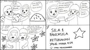 Contoh sketsa lukisan bunga tulip sumber : Cara Menggambar Membuat Komik Cerita Bergambar Tema Pancasila Sila Ke 1 Yang Mudah Ditiru Ep 260 Youtube