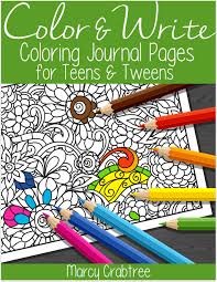 Fun & easy to print. Color And Write Coloring Journal Pages For Teens And Tweens