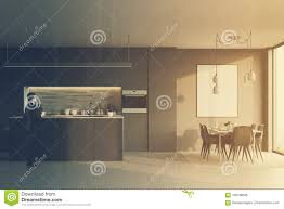 Graue Kuche Mit Einer Stange Plakatdoppeltes Stockbild Bild Von Stange Plakatdoppeltes 106798645