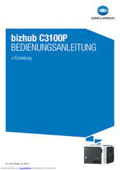From then on, you will be able to run this windows 8, 7 konica minolta driver on windows 10. Konica Minolta Bizhub C3100p Handbucher Manualslib