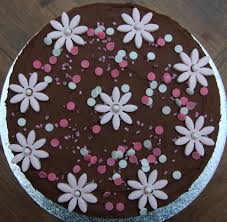 Valerie's love cakes are simple, delicious, and a fun. Chocolate And Pink Flower Birthday Cake Lovinghomemade