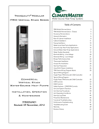Free shipping for many products! Climatemaster Ob Series User Manual Manualzz