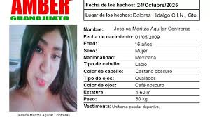 Jessica Maritza Aguilar Contreras, Alerta Amber, Dolores Hidalgo,  Guanajuato 24 de octubre de 2025