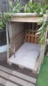 Little Den Made From Pallets For The Kids To Play In Kids Outdoor Furniture Gardening For Kids Backyard For Kids