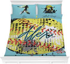 Get yourself some new softball bedding right here on zazzle. Softball Comforters Personalized Youcustomizeit