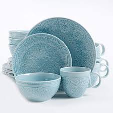 Name (a to z) name (z to a) most popular. Get The Gibson Elite Alemany 16 Piece Dinnerware Set Aqua From Amazon Now Accuweather Shop