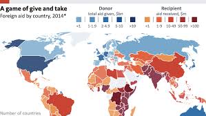 where does foreign aid go interactive map world map