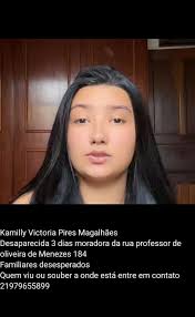 Desaparecida. Moradora do Rocha: Kamilly Victoria Pires Magalhães  Desaparecida 3 dias moradora da rua professor de oliveira de Menezes 184  Familiares desesperados Quem viu ou souber a onde está entre em contato  21979655899
