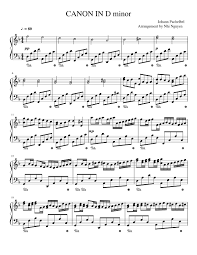 4.0 out of 5 stars canon in d sheet music by latin teacher on january 5, 2019 i ordered one copy of the sheet music for canon in d. Canon In D Minor Johann Pachelbel Sheet Music For Piano Solo Musescore Com