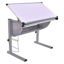 Drawing Table Drafting White Desk Adjustable Art Craft Station Drawers Foldable Workstation Md Group Drawing Desk Adjustable Desk Portable Drafting Table