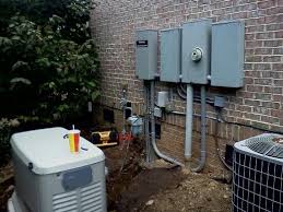 17kw Generac Natural Gas Generator Set On Pad And Install Finished Ready For Final Landscaping And Test Ru Natural Gas Generator Generator House Gas Generator