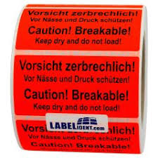 Hier kennzeichnen sie pakete oder. Versandetiketten Vorsicht Zerbrechlich Caution Breakable