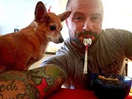 This is how I eat…with an audience. And yes, they're getting theirs.