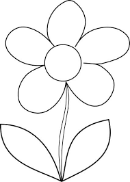 We have vases and bouquets, flower patterns, a bird or a butterfly. Simple Flower Coloring Page For Kids Free Printable Picture