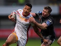 Banished wallabies star israel folau wept while speaking in a sydney church and openly wondered why it had taken a catastrophe like the australian bushfire crisis for people to turn to god. Israel Folau Scores On Controversial Comeback As Catalans Dragons Overpower Castleford The Independent The Independent