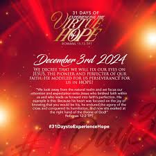 We decree that we will fix our eyes