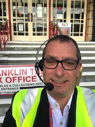 Shanklin Theatre volunteer Tony Needham in charge of parking tonight.  “Another Thursday night of parking coaches and telling people “You can't  park there”🤓 Great work Tony. 👍
