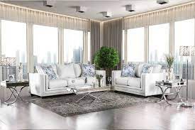 Ilse Sofa Sm2675 Cm4230crm C Furniture Of America Fabric Sofas In 2021 White Living Room Set Living Room Sets Furniture White Furniture Living Room