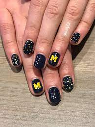 University Of Michigan Nail Art Nails Nail Art Nail Tips