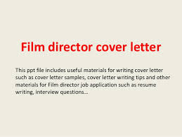 Film Director Cover Letter