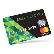 What bank is the emerald card from? H R Block Emerald Card H R Block