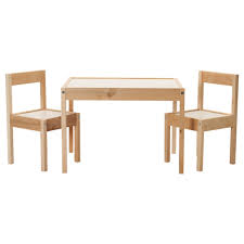 Latt Children S Table And 2 Chairs White Pine Ikea Ikea Childrens Table Kids Table And Chairs Ikea Kids Table