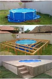 Poolumrandung Holz Selber Bauen Mit 16 Besten Pool Bilder Auf Pinterest Verandas Garten Und 29 Diy Pool Swimming Pool Decks Above Ground Pool Landscaping