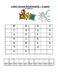Sticker Chart Progress Letter Sound Relatonships Capitals And Lower Case