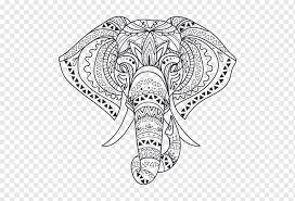 Guru hanya memberikan sketsa gambar untuk diwarnai, kemudian menjelaskan hewan yang diwarnai tersebut itu namanya apa dan tinggalnya di mana. Wall Decal Gambar Gajah Gaya Gambar Garis Hitam Dan Putih Gajah Filipina Putih Mamalia Dicat Png Pngwing