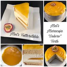 Für ein weißes muster 1 el flüssige sahne spiralförmig drauf geben. Mel S Maracuja Solero Torte 26 Cm Mel S Futterstuble Facebook