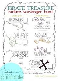 Fairy scavenger hunt free printables. Free Pirate Treasure Nature Scavenger Hunt Printable Pirate Activities Pirates Pirate Treasure