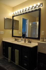 An illuminated hollywood mirror is a guarantee of a when choosing lighting, everything will depend on the size of your mirror. Bathroom Modern Large Bathroom Vanity Mirror With Double Sink Vanity And Brizo Faucets Plus Vani Large Bathroom Mirrors Large Bathrooms Bathroom Mirror Frame