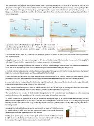 Scroll to the bottom for instructions. Physics Porjectile Questions