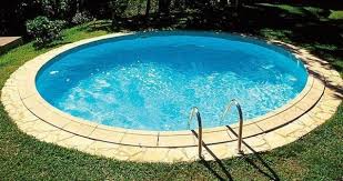 Installing Pool Round Shape Garten