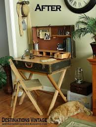 How To Make A Suitcase Desk From A Wardrobe Trunk Diy Repurposed Furniture Furniture Diy Diy Furniture