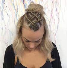 Criss Cross Braided Bun By Circles Of Subiaco Boxer Braids Hairstyles Braided Hairstyles For Black Women Hair Styles
