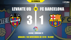 Barca cannot afford to slip up against levante. The Barca Goes Back To The Walked And Falls In Raise With One Is