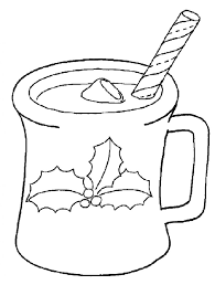 Hot Chocolate Coloring Sheet Coloring Pages Of Santa Enjoying With Regard To Hot Choco Christmas Coloring Pages Christmas Ornament Coloring Page Coloring Pages