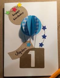 Homemade Birthday Cards For 12 Year Old Boy One Year Old Birthday Card For Boy Kids Birthday Cards First Birthday Cards Old Birthday Cards
