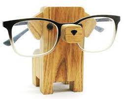 German Shepherd Wearing Eyeglasses Stand Glasses Holder Wooden Glasses Holder Eyeglass Stand Glasses Stand