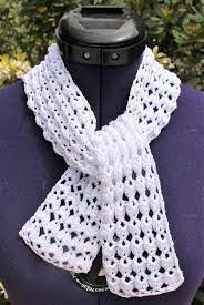 Foulard Bijou Crochet Echarpe Dentelle Fait Main Cravate Femme Collier Crochete Main Tour De Cou Blanc Cache Col Fantaisie Un Grand Marche